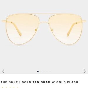 Le Specs Gold Aviator Sunglasses